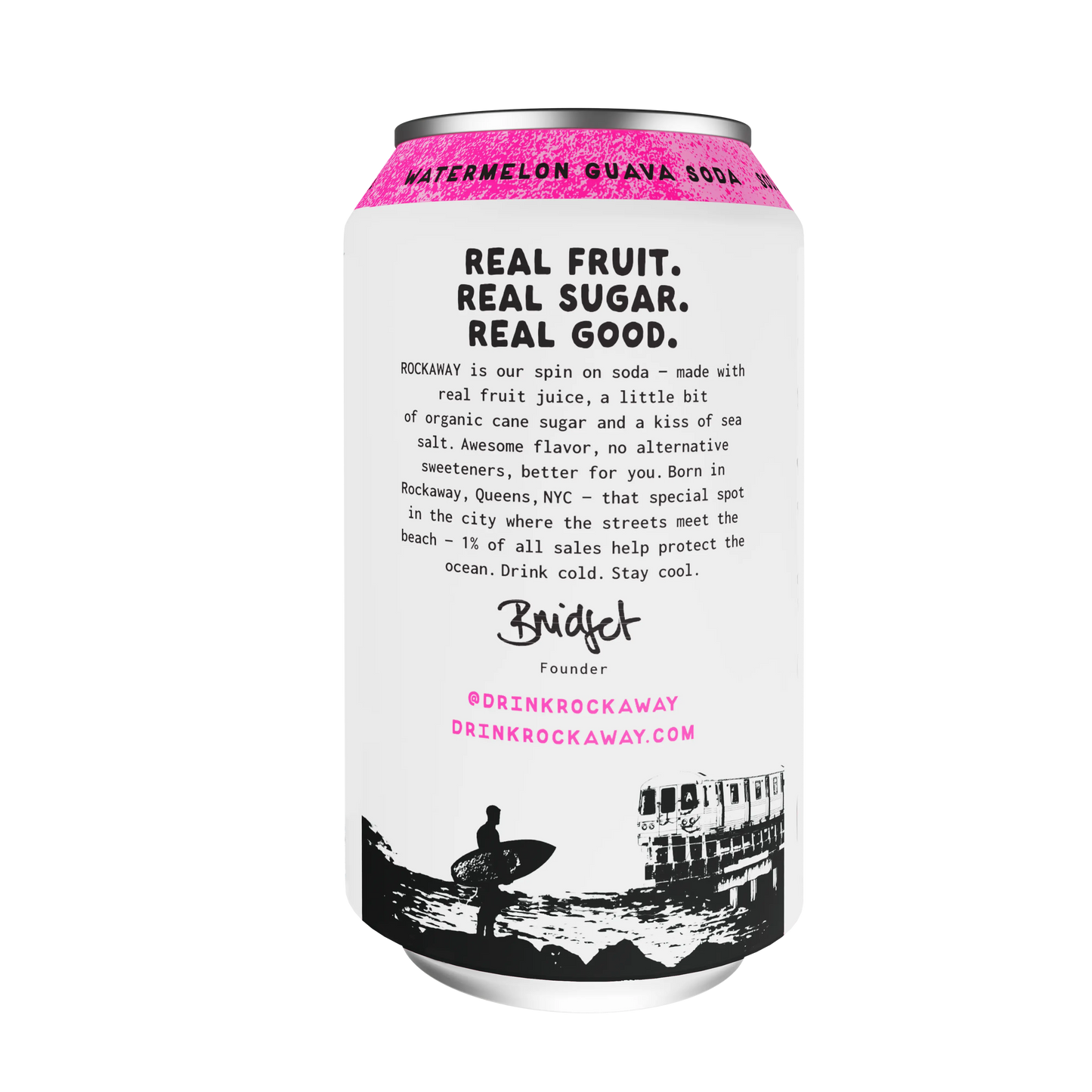Watermelon Guava Rockaway Soda Can back.