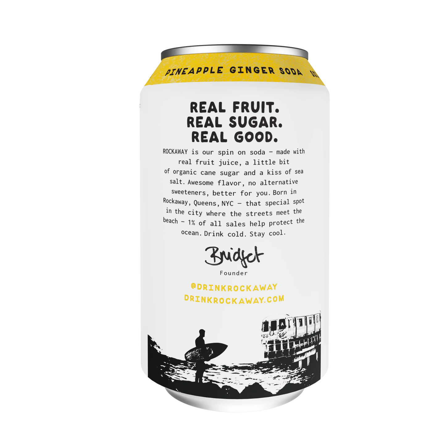 Pineapple Ginger Can Rockaway Soda