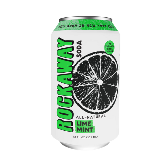 Lime Mint can from Rockaway Soda